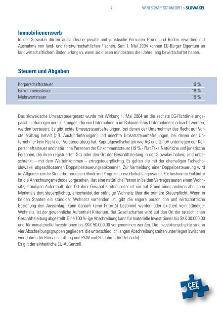 Wirtschaftsstandort Slowakei