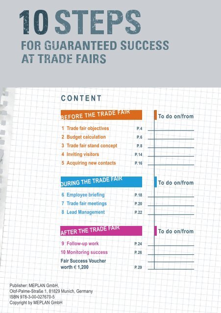 drinktec 2021 // 10 Steps for guaranteed success at trade fairs