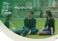 Jesus College Prospectus 2020-2021 - English