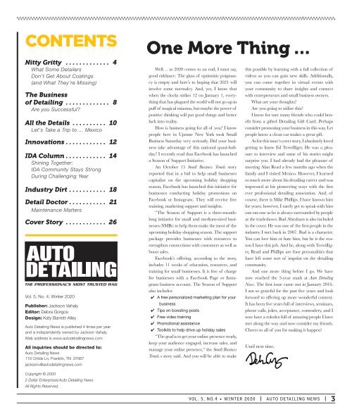 Auto Detailing News Winter issue