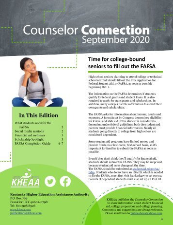 KY - Counselor Connection - September 2020