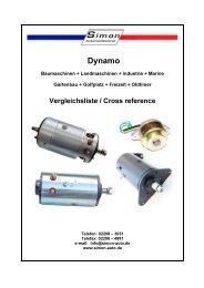 Dynamo Referenznummern nach Hersteller sortiert (Ausgabe 01/21)