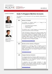 Guide To Singapore Maritime Acronyms - Rodyk and Davidson