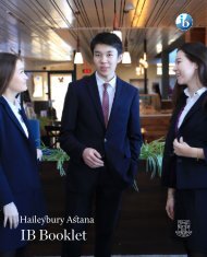 Haileybury Astana IB Booklet 2020-2021
