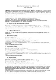 Operating instruction for the electronic-lock mod. SMARAGD