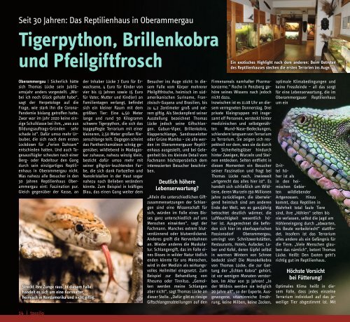 tassilo - das Magazin rund um Weilheim und die Seen - Ausgabe Januar/Februar 2021