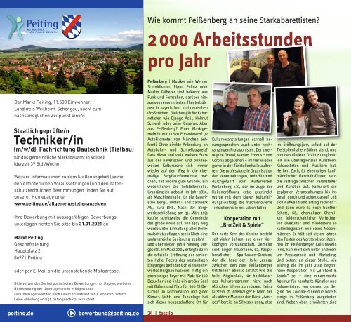 tassilo - das Magazin rund um Weilheim und die Seen - Ausgabe Januar/Februar 2021