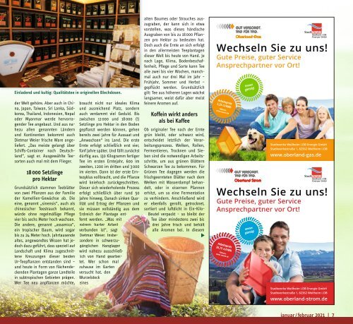 tassilo - das Magazin rund um Weilheim und die Seen - Ausgabe Januar/Februar 2021