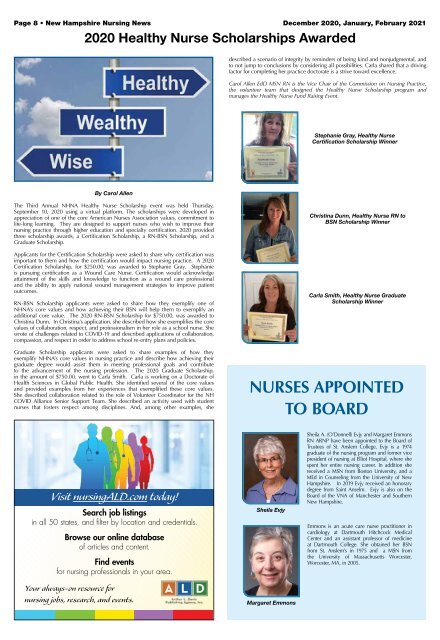 New Hampshire Nursing News - December 2020