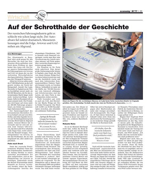 Komplette Ausgabe als Heft laden - economyaustria