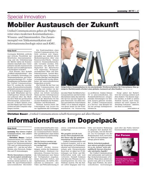 Komplette Ausgabe als Heft laden - economyaustria