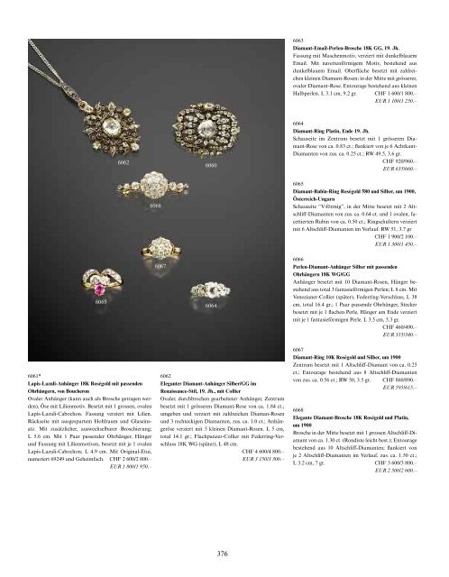 Schmuck, Taschen- und Armbanduhren - Galerie Fischer Auktionen ...