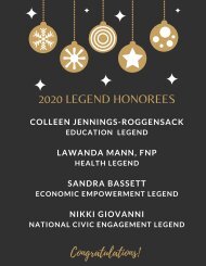 2020 Legend Honorees
