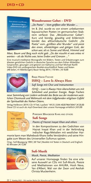 Bücher über interreligiöse Spiritualität, Meditation und Universaler Sufismus - Verlag Heilbronn 2022