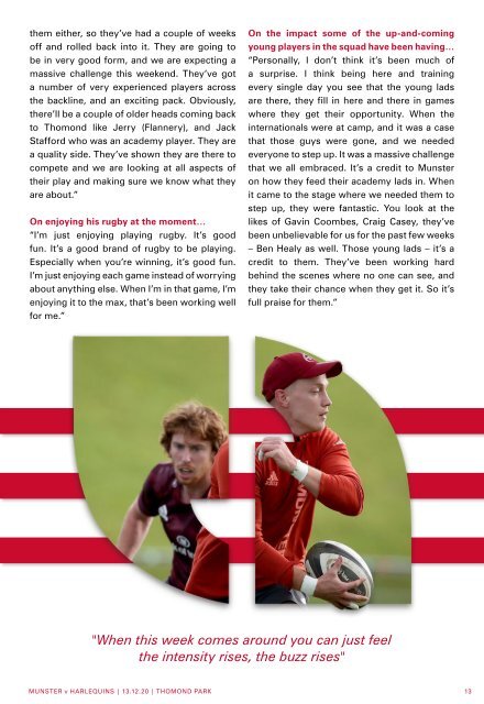 Munster Rugby v Harlequins Match Programme