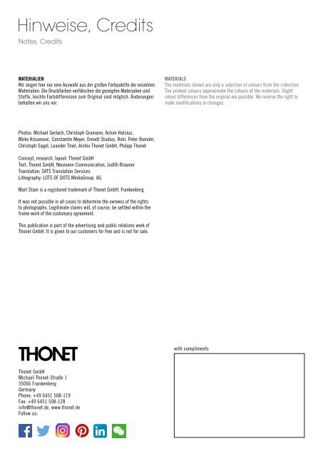 Thonet Katalog 2019/20