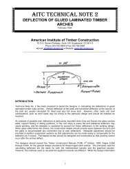 aitc technical note 2 deflection of glued laminated timber arches