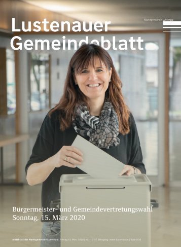 Lustenauer Gemeindeblatt Nr. 11 | Freitag 13. März 2020