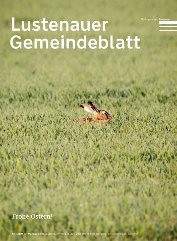 Lustenauer Gemeindeblatt Nr. 15 | Freitag 10. April 2020