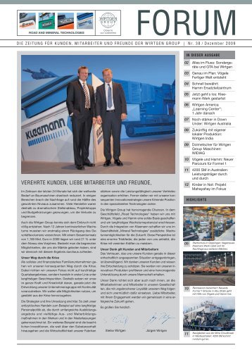 Zeitung für Kunden, Mitarbeiter und Freunde der - Wirtgen GmbH