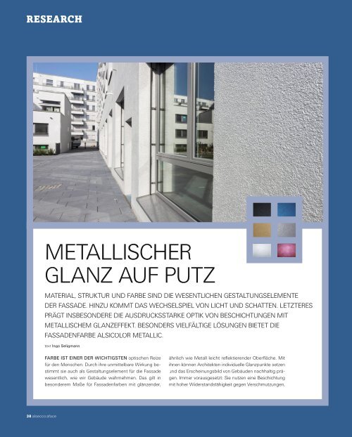 DAS alsecco MAGAZIN ÜBER ARCHITEKTUR UND FASSADEN