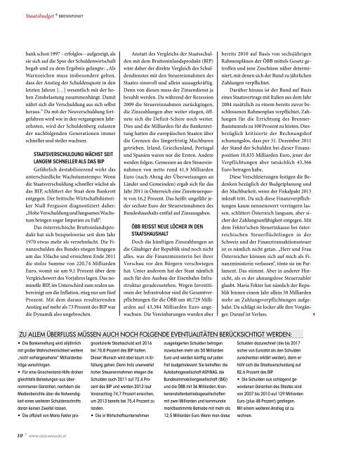 Panorama - GELD-Magazin