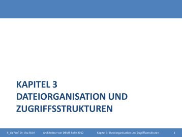 Architektur von Datenbanksystemen