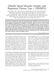 Infantile Spinal Muscular Atrophy with Respiratory Distress - SMARD1