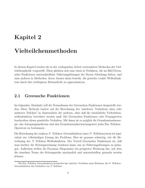 Vielteilchentheorien in Modellräumen mit diskreter Darstellung