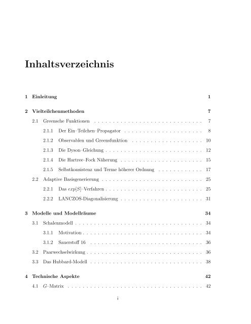 Vielteilchentheorien in Modellräumen mit diskreter Darstellung