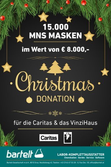 Weihnachtsspendenaktion: MNS Masken für Caritas und VinziWerke