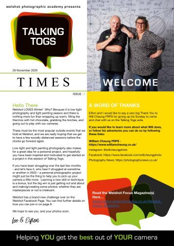 Issue Two - Talking Togs Times - 29th November 2020