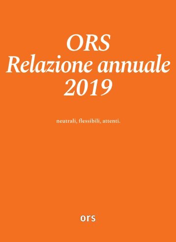 ORS Relazione annuale 2019 Lingua italiana