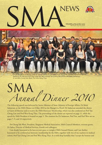 Annual Dinner 2010 - SMA News - Singapore Medical Association