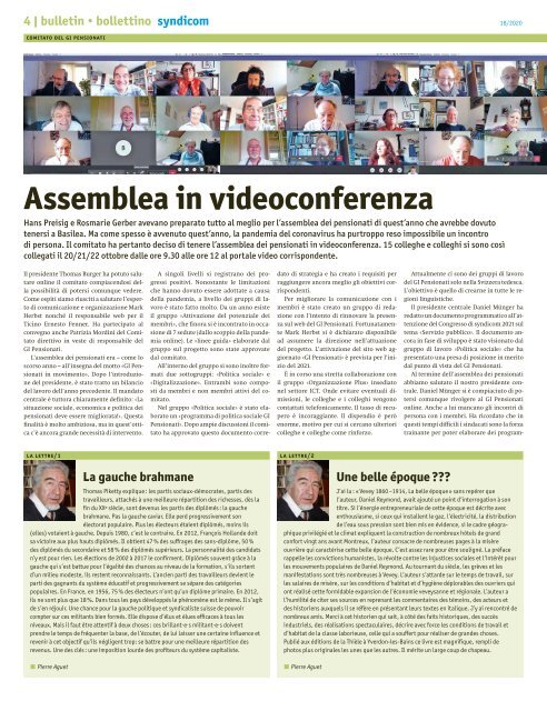 syndicom Bulletin / bulletin / Bollettino 18