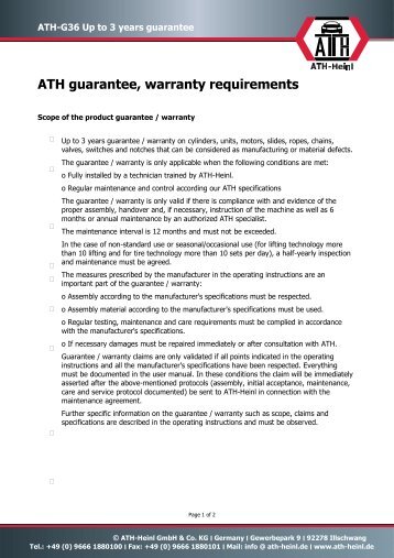 ATH-G36-Warranty program 2021