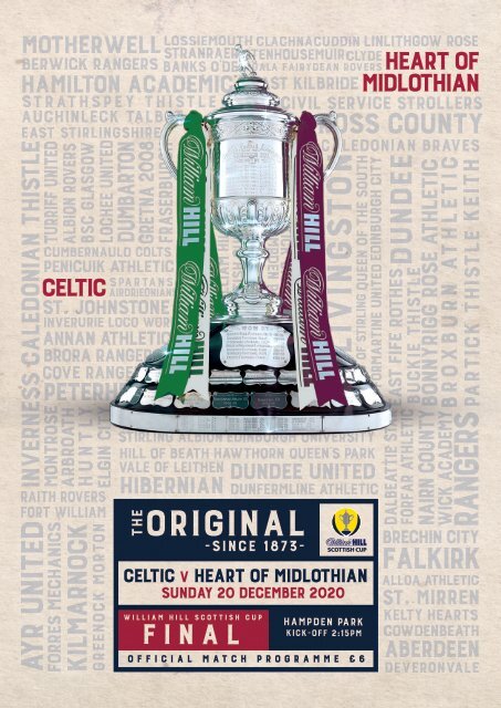 Celtic v Hearts, William Hill Scottish Cup Final 2020