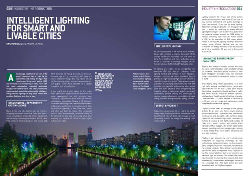 intelligent lighting for smart and livable cities - Philips Lighting