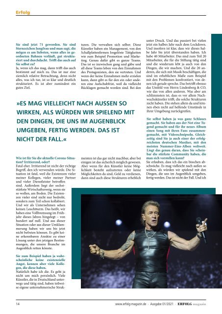 Erfolg Magazin, Ausgabe 01-21