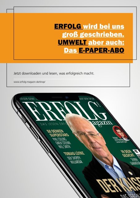 Erfolg Magazin, Ausgabe 01-21