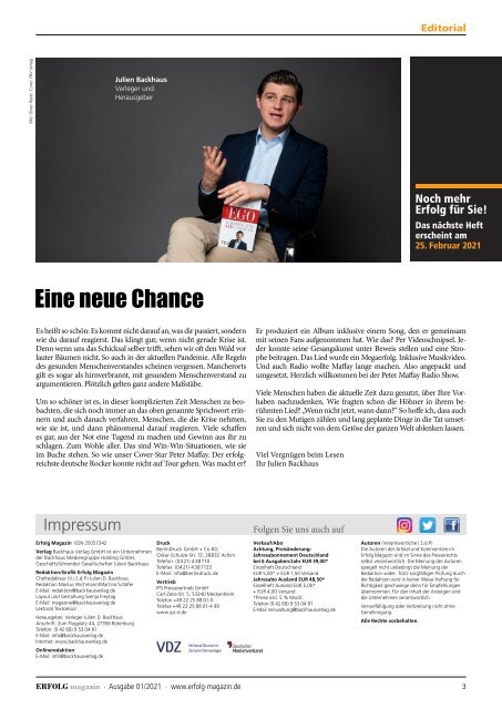 Erfolg Magazin, Ausgabe 01-21