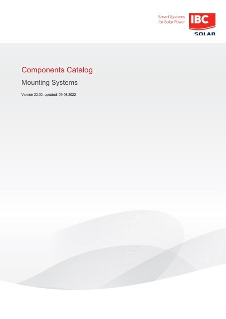 Catalogue of components: IBC SOLAR mounting systems