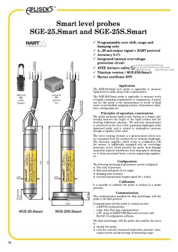 Smart level probes SGE-25.Smart and SGE-25S.Smart