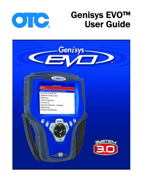 OTC Genisys EVO User Guide 4.0 System 