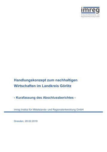 Handlungskonzept zum nachhaltigen Wirtschaften im LK GR - Kurzf.