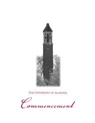 Commencement - The University of Alabama