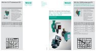 Gamme circulateurs domestiques Wilo-Yonos PICO, Wilo-Stratos ...