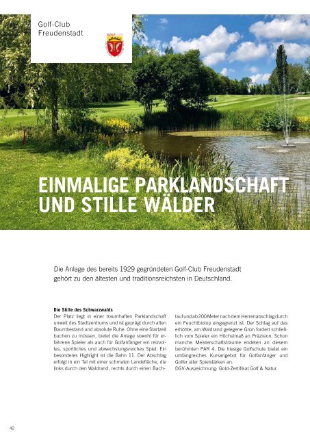 Magazin für den Schwarzwald und Elsass Golfurlaub 2021