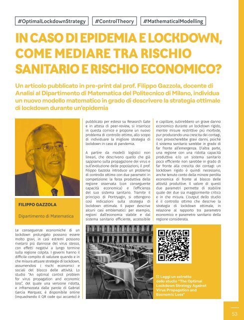 MAP - Magazine Alumni Politecnico di Milano #8 - AUTUNNO 2020 - EDIZIONE SPECIALE COVID-19