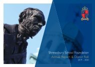 Shrewsbury School Foundation - Annual Report & Donor Roll 2019–2020